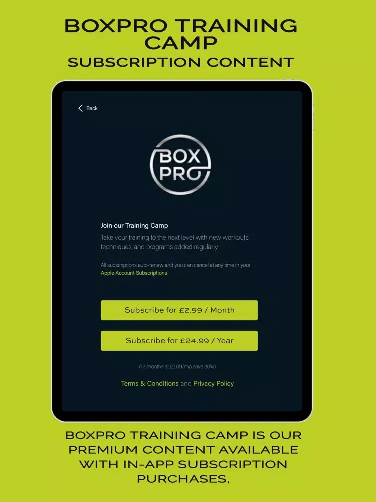BoxPro Fitness iPad  স্ক্রিনশট
